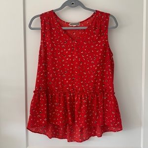 Ruffle Sleeveless Blouse